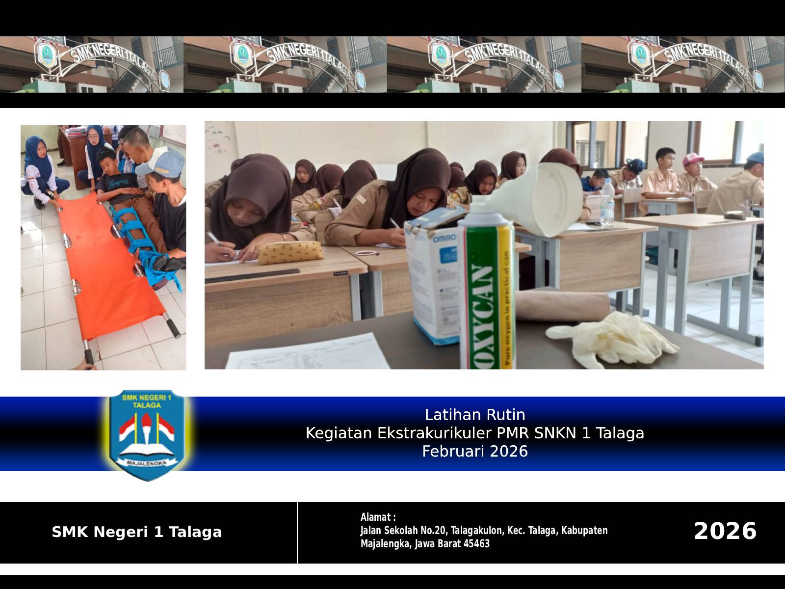 Latihan Rutin Ekstrakurikuler PMR SMKN 1 Talaga - Wawasan Kepalangmerahan - 022026